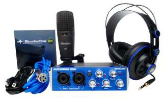 PRESONUS Audiobox Bundle Studio Kit + Mikrofonständer  