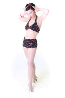 50er retro Cherry Kirschen Pin Up Rockabilly Bikini  
