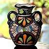 GARDEN FLORA~Mexican Talavera Ceramic Vase~Gorgeous  