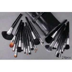  Mac 24 Pieces Brush Set with Leather Case and Brushes Are 