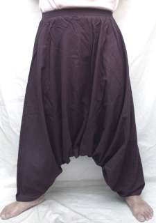 UniSex Drop Crotch Harem Baggy Pants Boho Men L Women XL  