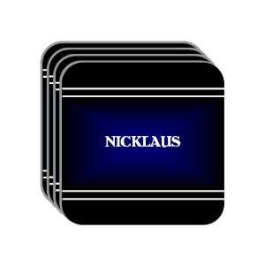   Name Gift   NICKLAUS Set of 4 Mini Mousepad Coasters (black design