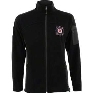  Chicago Fire Black Full Zip Micro Fleece Jacket Sports 