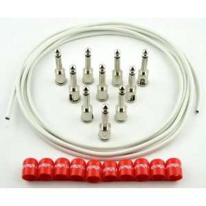  George Ls White Cable Kit Red Caps Musical Instruments