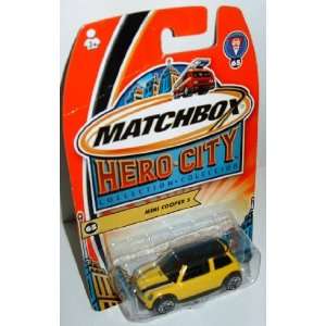  Matchbox Mini Cooper S Sport Yellow with Black Roof Hero 