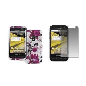  EMPIRE Sprint Samsung Conquer 4G White with Purple Flowers 