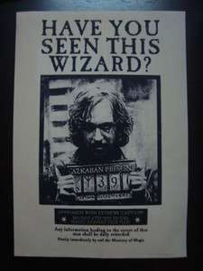 Harry Potter   Have you Seen This Wizard Sirius Black Poster Prop 