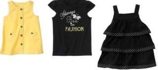   GIRLS Bee Chic COLEECTION SHIRTS BLACK AND YELLOW ASST. SIZES NEW TAGS
