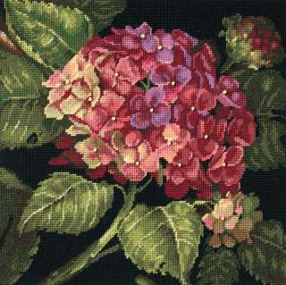 14X14 Stitched In Wool Hydrangea Bloom Needlepoint Kit 20053  