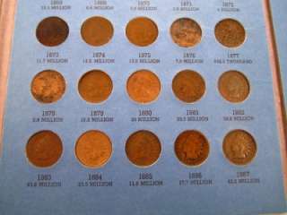 Indian Head Cent Pennies Almost Complete Collection 1877 RARE Estate 