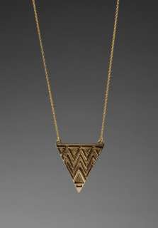 HOUSE OF HARLOW Tribal Triangle Necklace in Gold  
