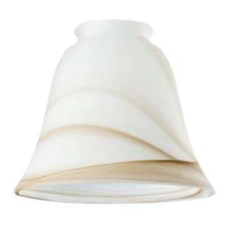   in. x 6 in. Brown Swirl Glass Bell Shade 8116708 