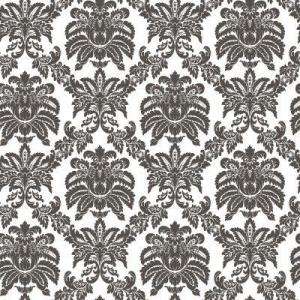 The Wallpaper Company 8 in x 10 in Black And White Sweeping Damask 