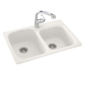   Double Bowl Kitchen Sink in Bisque KS03322DB.018 