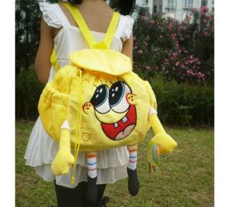Smiling Yellow SpongeBob SquarePants children Backpack kids book bag 