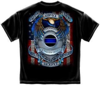 Police TShirt: Honor Our Fallen Officers Policeman Policewoman America 