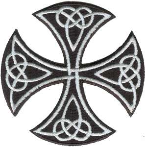 Celtic Art  Celtic Cross I Embroidered Patch, Iron/Sew On  
