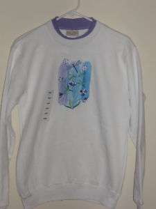 Misses Top Stitch Sweatshirt Spring Design Size Small New A7  
