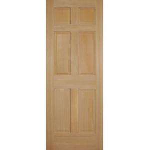   36 in. x 80 in. Fir 6 Panel Entry Door HDHF313030 at The Home Depot