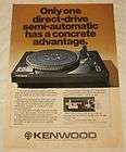 Vintage Kenwood KD 3070 Turntable PRINT AD 1978