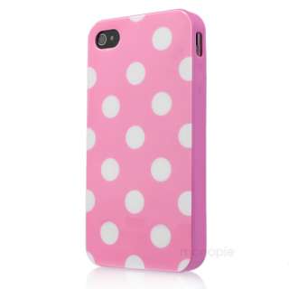   Dots Silicone TPU Skin Cover Case for iPhone 4 4G 4th 4S AT&T  