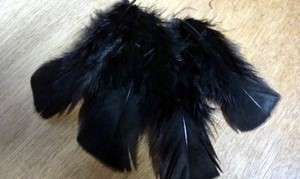 30 COAL BLACK HAND SELECTED TURKEY FEATHERS 3 5  