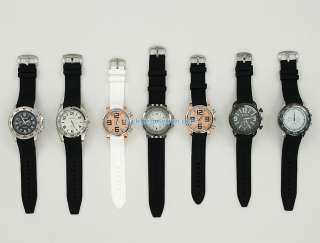 10 x Unisex Damen Herren Armband Uhren Watches Quarz Breites Gummiband 