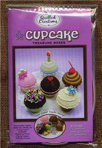 NIP Quilled Creations AdOrAbLe Cupcake Treasure Candy Trinket Box 