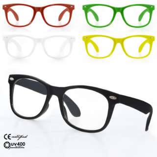 Nerdbrille niki orange® Neon Wayfarer Streber Brille  