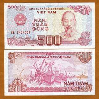 Vietnam, 500 Dong, 1988 (1989), P 101, UNC  
