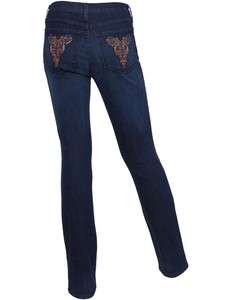   Not Your Daughters Copper Embroider Pocket Marilyn Slim Straight Jeans