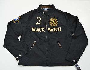   Ralph Lauren Mens BlackWatch Full Zip Cotton Windbreaker Bomber Jacket