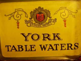 YORK MINERAL WATER CO. LTD TABLE WATERS ASHTRAY LONDON  