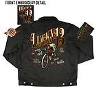 NEW LUCKY 13 RACING THE DEVIL BIKE MOTORCYCLE CHINO PUNK BIKER LINED 