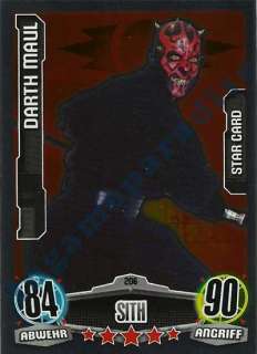 206   DARTH MAUL   Star Karte   Force Attax Serie 3   Movie Collection 