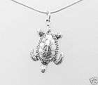 Sterling Silver Sea Turtle Diamond Cut Charm 10269  
