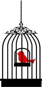 Bird Cage~Wall Art Vinyl Letter Decal Stickers Tatouage  