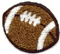 FOOTBALL EMBROIDERED CHENILLE IRON ON PATCH  