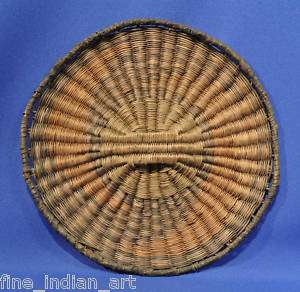 Antique HOPI Indian Basket Wicker Tray Whirlwind 1890  
