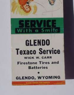   Sexy PinUp Texaco Gas Glendo Service Carr Firestone Glendo WY  