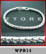 Mens Curb Chain Necklace★White Gold GP★BLING★WPC17#Z6  
