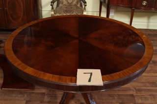 48 Round Dining Table with Leaf  Round Mahogany Dining  