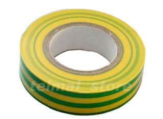 Nastro Isolante Giallo Verde PVC 10mt Insulating Tape Elettricista 