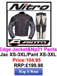 GMAC/NITRO Pilot Motorbike Motorcycle Jacket + Pants Trousers + Gloves 