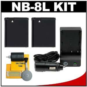  (2) CTA NB 8L Rechargeable Li ion Batteries + Mini Battery 