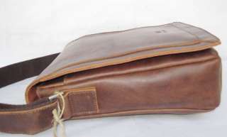   VINTAGE CUIR HOMME SACOCHE BESACE SAC A BANDOULIERE CARTABLE 