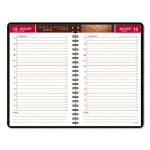 Day Runner  Bordeaux Daily Appointment Book, 4 7/8 x 8, Red    Sold 