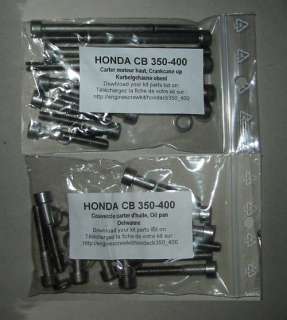   HONDA CB 350 400 CB350 CB400 Four Kit vis inox carters