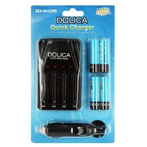  Dolica DZ4 4AA2500 1 Hour Battery charger with 4 Pack AA 