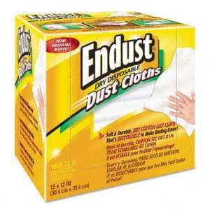  Dust Cloth Cleaner   Cloth, 32 oz, White, 10/Box(sold in 
